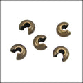 Crimp Covers ANT. BRASS - 144 pcs