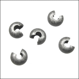 Crimp Covers ANT. SILVER - 144 pcs
