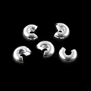 Crimp Covers SILVER PLATE - 144 pcs