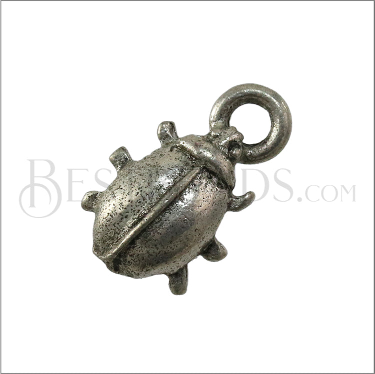 Lady Bug Charm ANT SILVER - 6 pcs