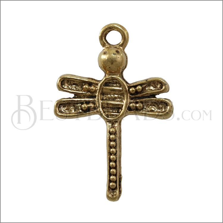 Large Dragonfly Charm GOLD - 6 pcs