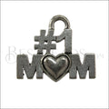 #1 MOM Charm ANT SILVER - 6 pcs