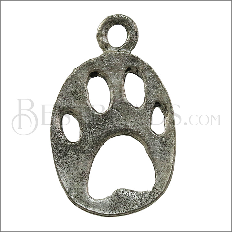 Bear Paw Charm ANT SILVER - 6 pcs