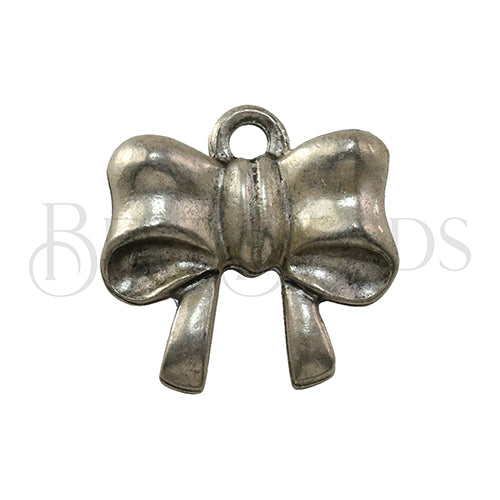Bow Charm ANT SILVER - 6 pcs