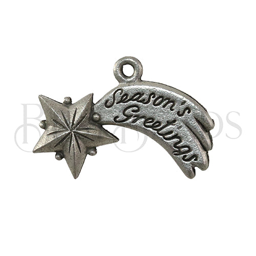"Seasons Greetings" Charm ANT SILVER - 6 pcs