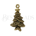 Christmas Tree Charm GOLD - 6 pcs