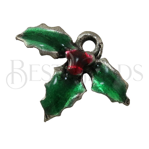 Holly Charm ANT SILVER/EPOXY - 6 pcs