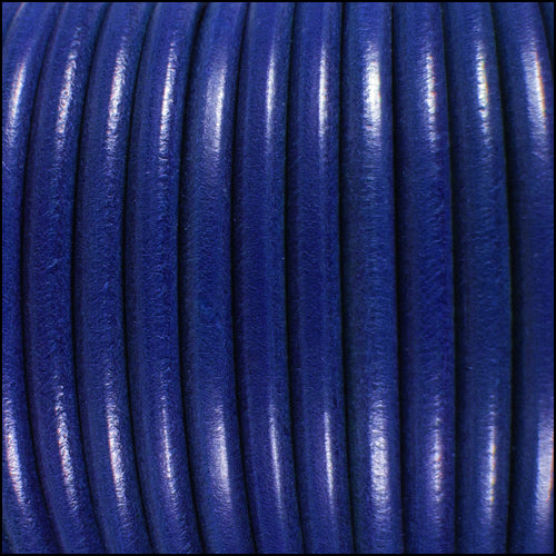 5mm Round Premier Leather ELECTRIC BLUE - meter