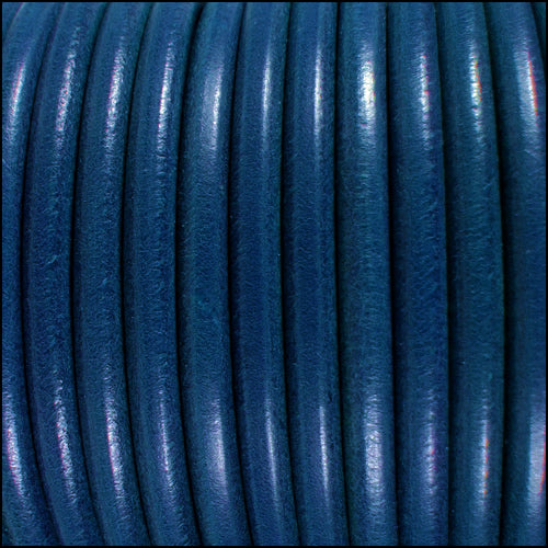 5mm Round Premier Leather BLUE - meter