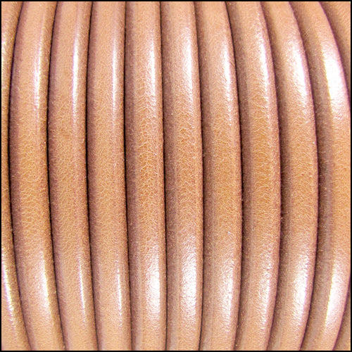 5mm Round Premier Leather NATURAL - meter
