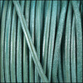 5mm Round Portuguese Leather METALLIC TEAL - meter