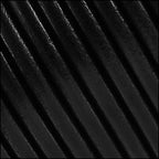 6mm Round (with hole) Portuguese Leather BLACK - 1 meter