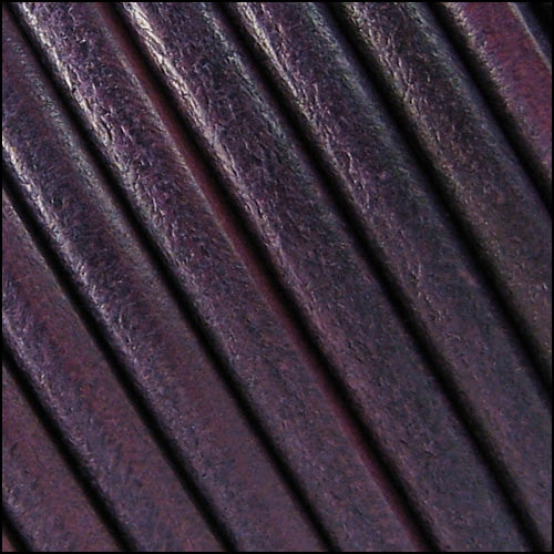 5mm Round Portuguese Leather PURPLE - meter