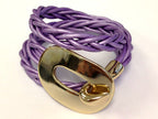 2mm round Indian leather - purple METALLIC - 25m SPOOL