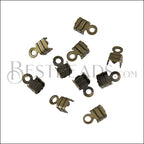 3mm Striped End Clamp ANT BRASS - 72 pcs