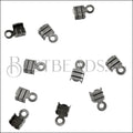 3mm Striped End Clamp ANT SILVER - 72 pcs