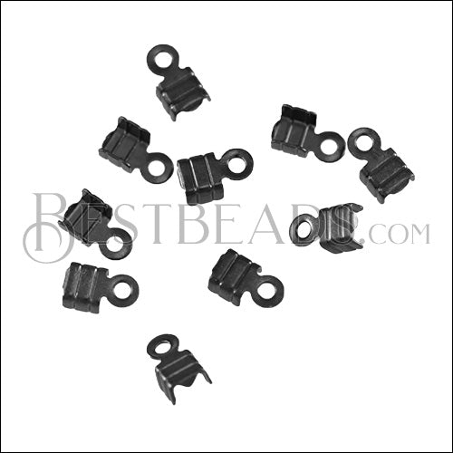3mm Striped End Clamp GUNMETAL - 72 pcs
