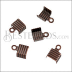 5mm Striped End Clamp ANT COPPER - 72 pcs