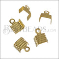 5mm Striped End Clamp SHINY GOLD - 72 pcs