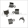 5mm Striped End Clamp GUNMETAL - 72 pcs