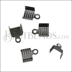 5mm Striped End Clamp GUNMETAL - 72 pcs