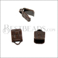 5mm Etched Ribbon End Clamp ANT COPPER - 72 pcs