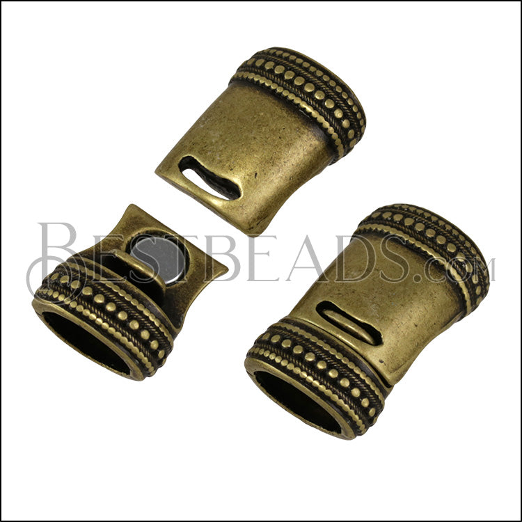 Regaliz® REGAL magnetic clasp ANTIQUE BRASS - 5 clasps