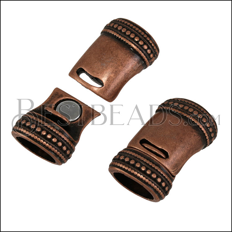 Regaliz® REGAL magnetic clasp ANTIQUE COPPER - 5 clasps