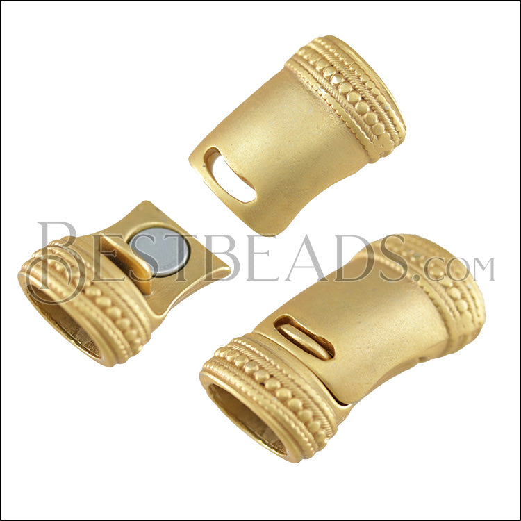 Regaliz® REGAL magnetic clasp MATTE GOLD - 5 clasps