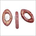 Regaliz® 5mm EYE ceramic bead RED:PINK - 10 pcs