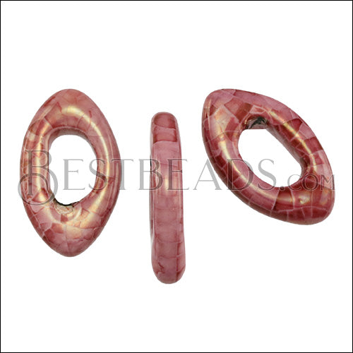 Regaliz® 5mm EYE ceramic bead RED:PINK - 10 pcs