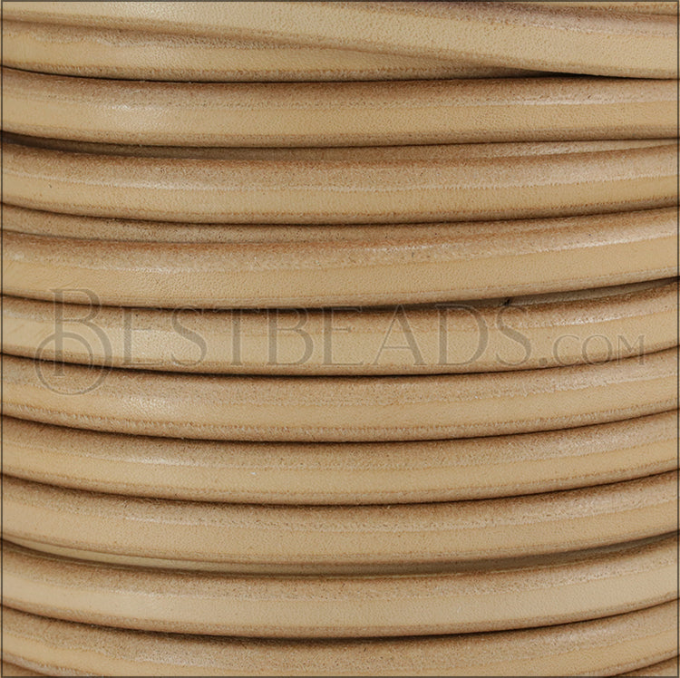 Regaliz® Leather Oval NATURAL RAW - meter
