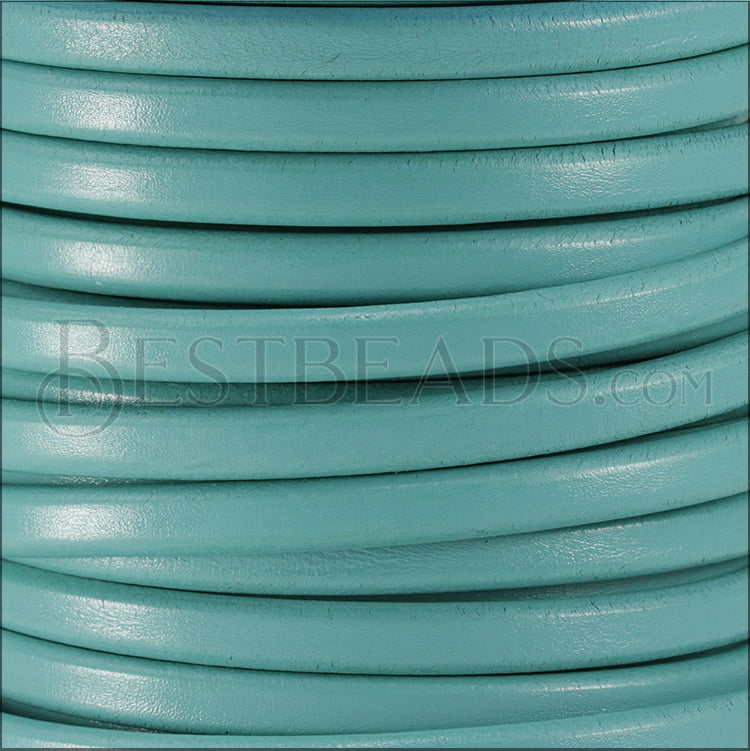 Regaliz® Leather Oval TURQUOISE - meter