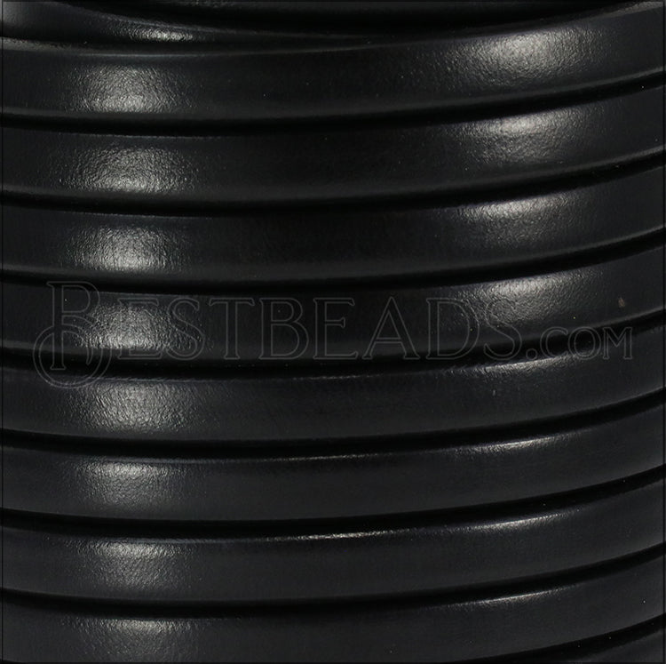 Regaliz® Leather Oval MATTE BLACK - meter