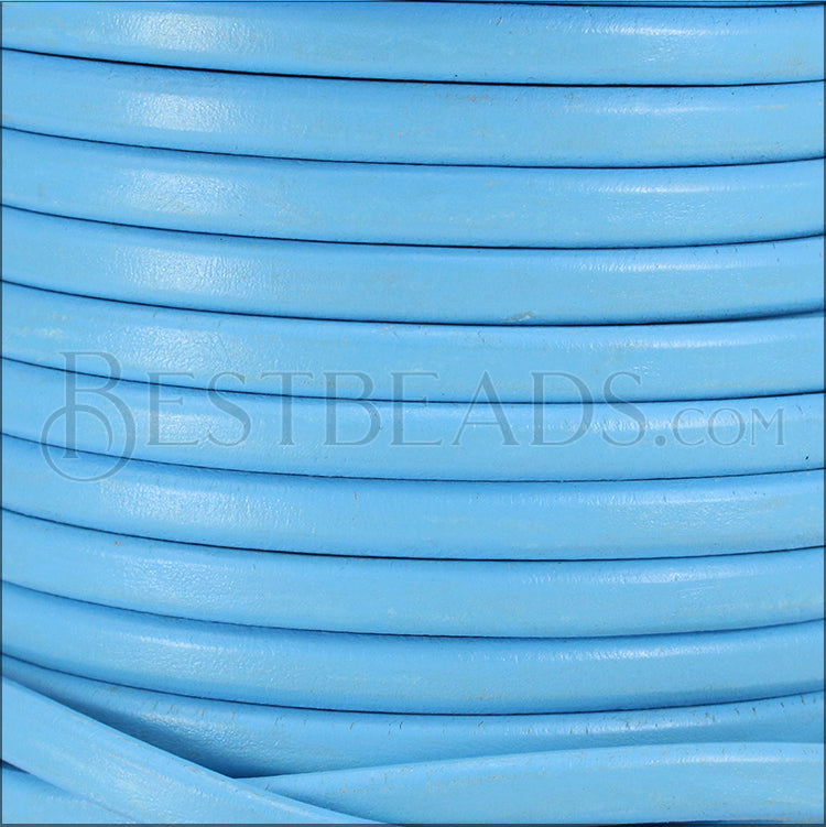 Regaliz® Leather Oval BABY BLUE - meter