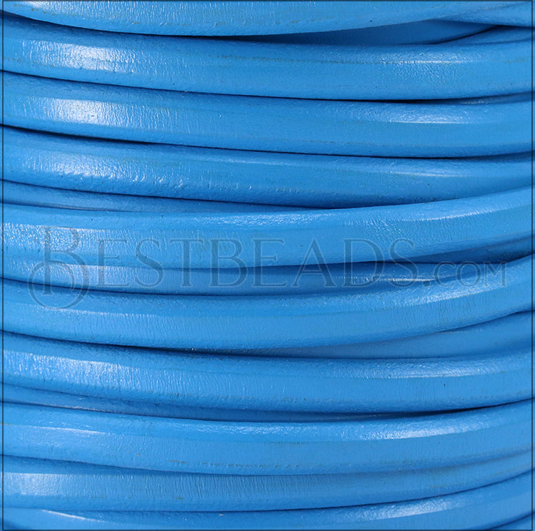 Regaliz® Leather Oval SKY BLUE - meter