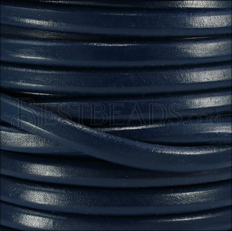 Regaliz® Leather Oval DARK NAVY - meter