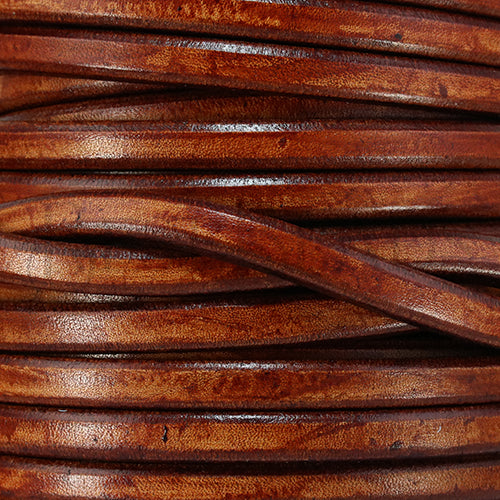 Regaliz® Leather Oval TOBACCO - meter