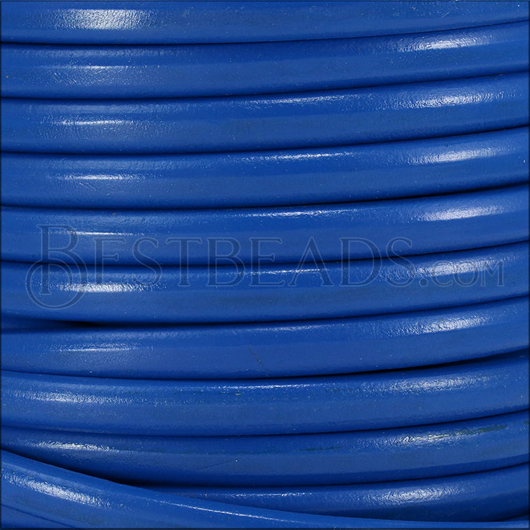 Regaliz® Leather Oval ELECTRIC BLUE - meter