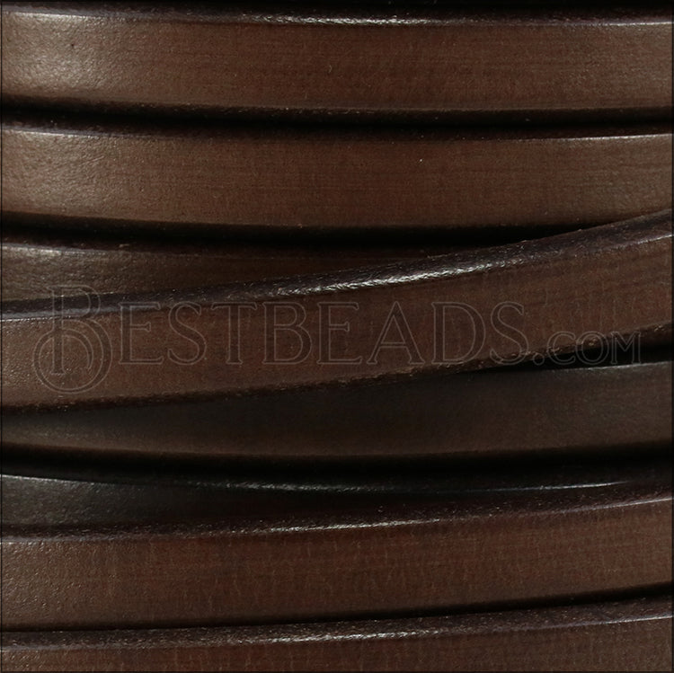Regaliz® Leather Oval MATTE BROWN - meter