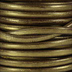 Regaliz® Leather Oval METALLIC GOLD/BROWN - meter