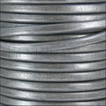 Regaliz® Leather Oval METALLIC SILVER - meter