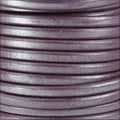 Regaliz® Leather Oval METALLIC SILVER - GRAPE - meter