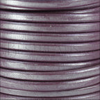 Regaliz® Leather Oval METALLIC SILVER - GRAPE - meter