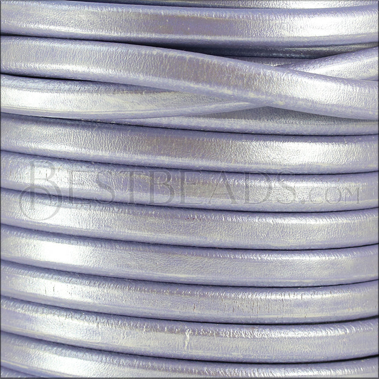 Regaliz® Leather Oval METALLIC LILAC - meter