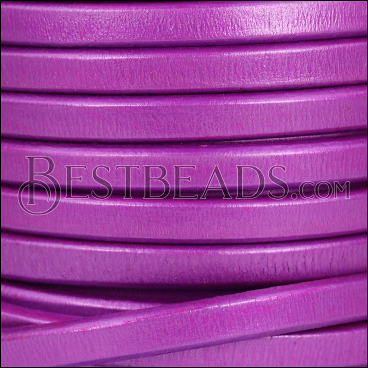 Regaliz® Leather Oval METALLIC PLUM - meter