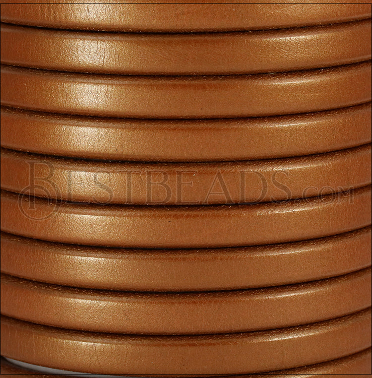 Regaliz® Leather Oval MATTE METALLIC COPPER - meter