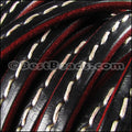 Regaliz® 4.5mm STITCHED leather BURNT ORANGE - meter