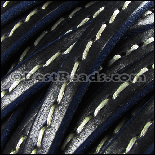 Regaliz® 4.5mm STITCHED leather ROYAL BLUE - meter