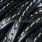 Regaliz® 4.5mm STITCHED leather ROYAL BLUE - meter
